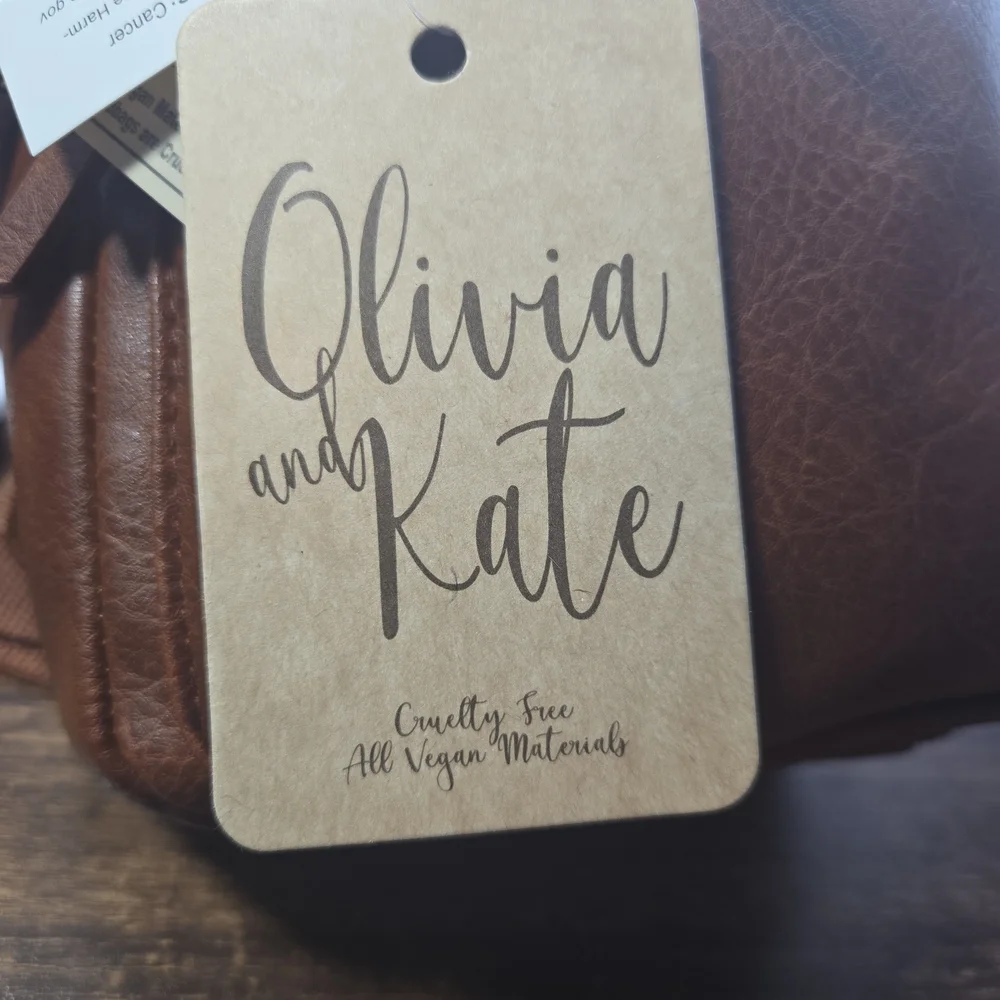 Womens‎ Brown Leather Sling Backback New With Tags